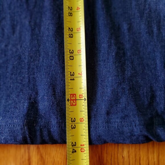 J Jill Denim Jean Dress Western Farmhouse Pockets and Roll Tab Sleeves Medium - Picture 15 of 15